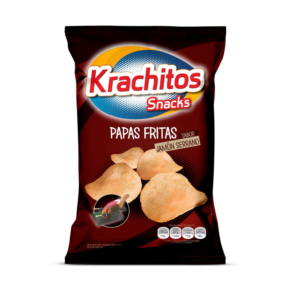 Papas fritas Krachitos jamón 55 Gr
