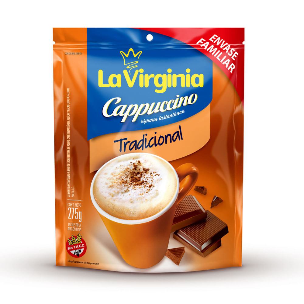 Cappuccino instantáneo La Virginia 275 Gr hiperlibertad