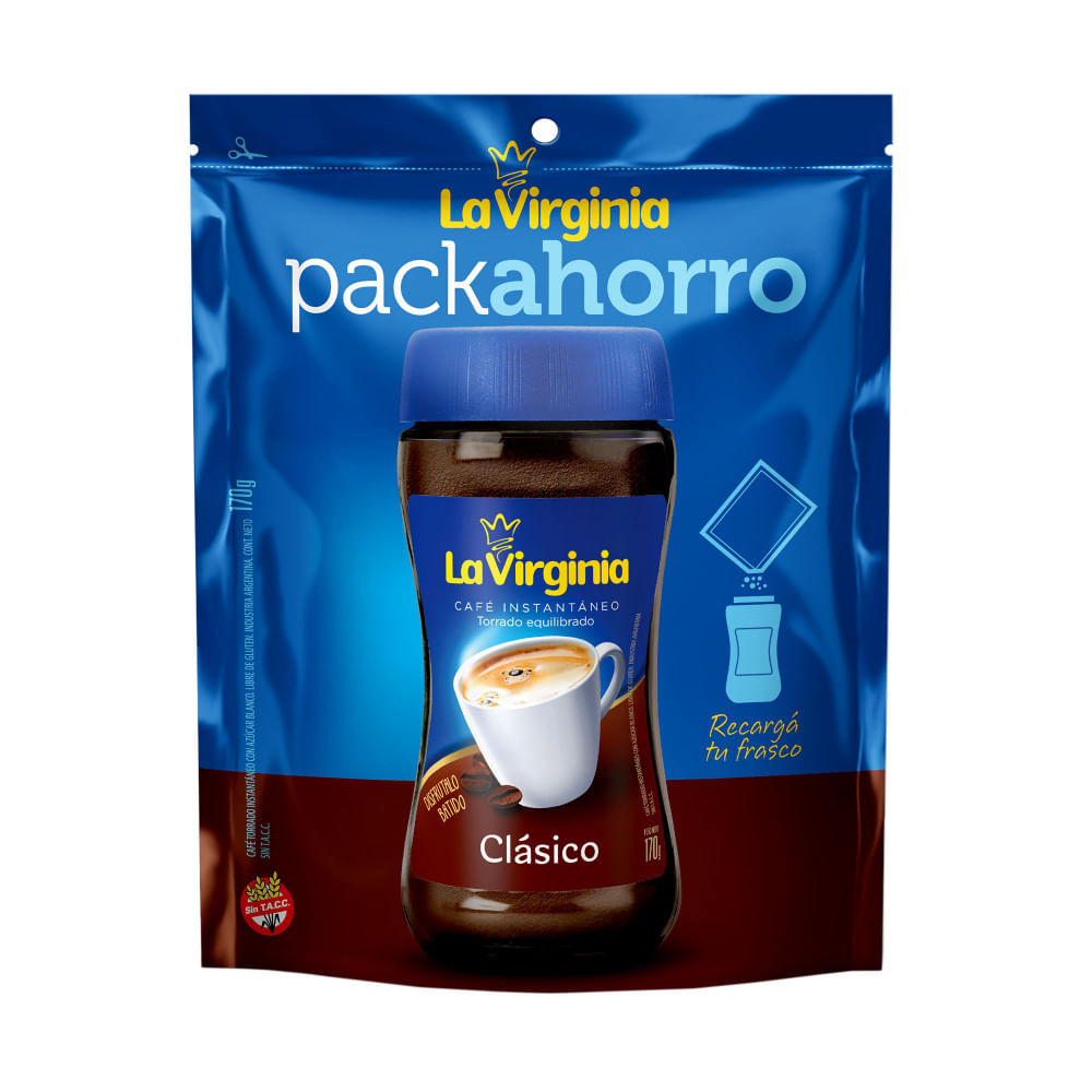 Café Instantáneo La Virginia clásico DoyPack 170 Gr