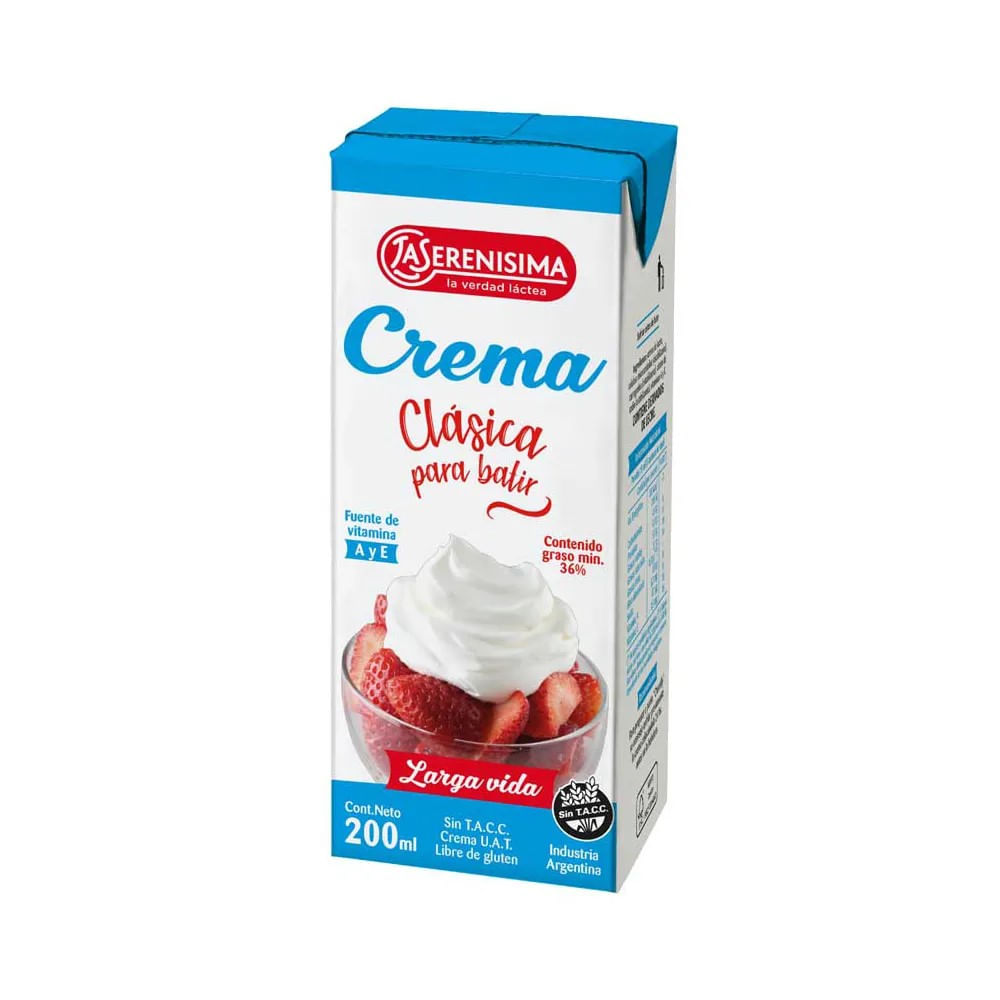 Crema De Leche Larga Vida La Serenisima 20