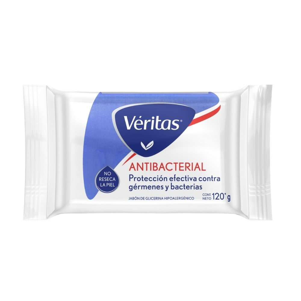 Jabon Solido Veritas Glicerina Antibacterial 120 Gr Hiperlibertad 4022