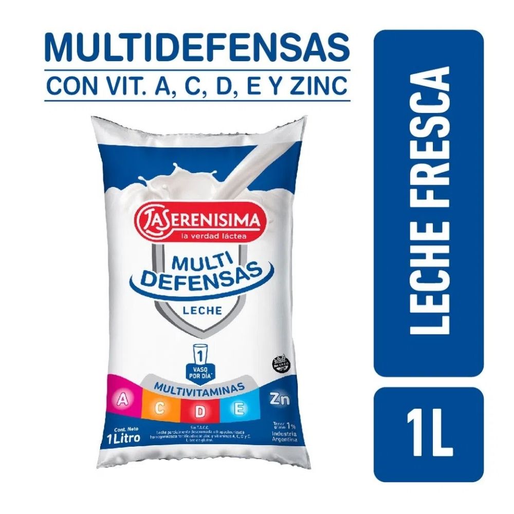 Leche Multidefensa 1 La Serenisima Sachet 1l Hiperlibertad 1933