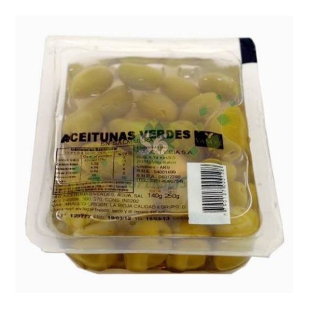 ACEITUNAS VERDES VANOLI N°2 DESP X UN