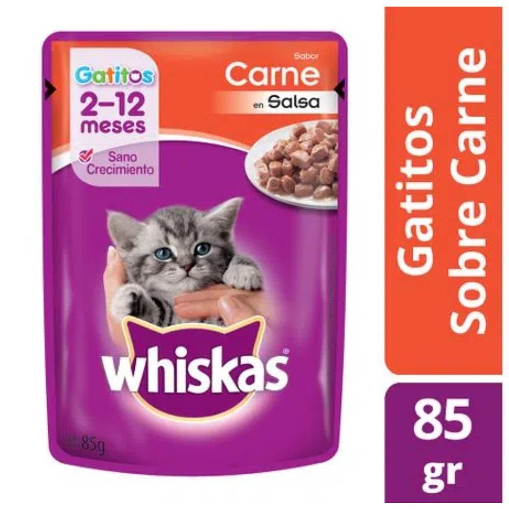 WHI GATITO SOBRE CARNE EN SALSA X85G