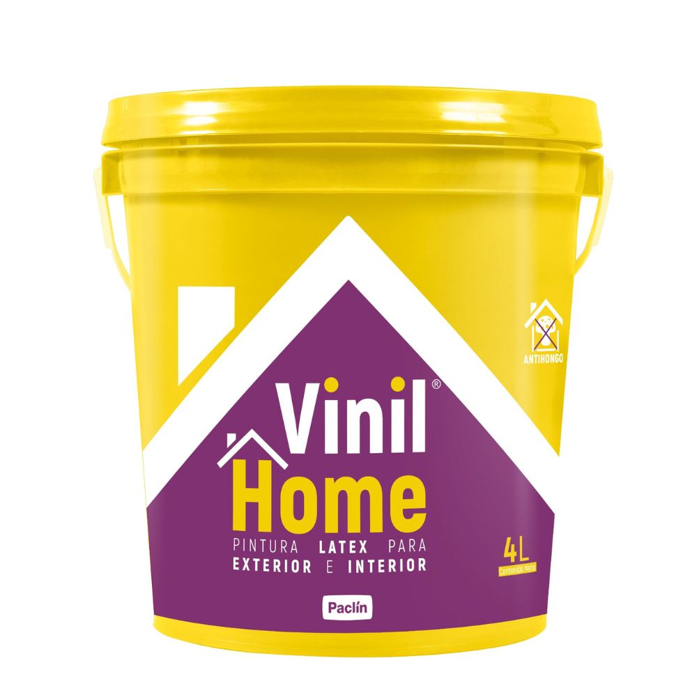 Pintura latex vinil home paclin exterior interior x 4 lt hiperlibertad
