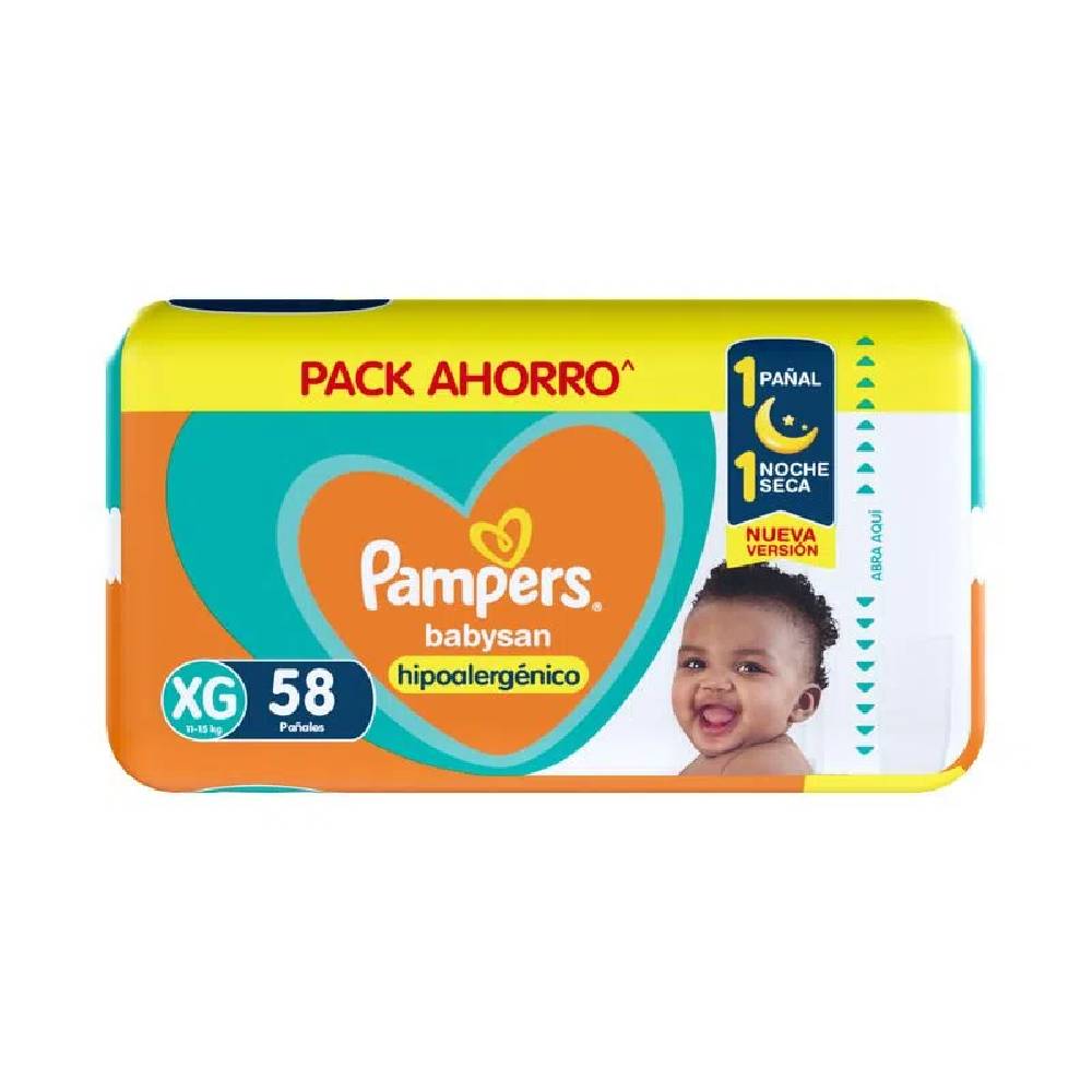 PAÑAL PAMPERS BABYSAN XGD 58UN