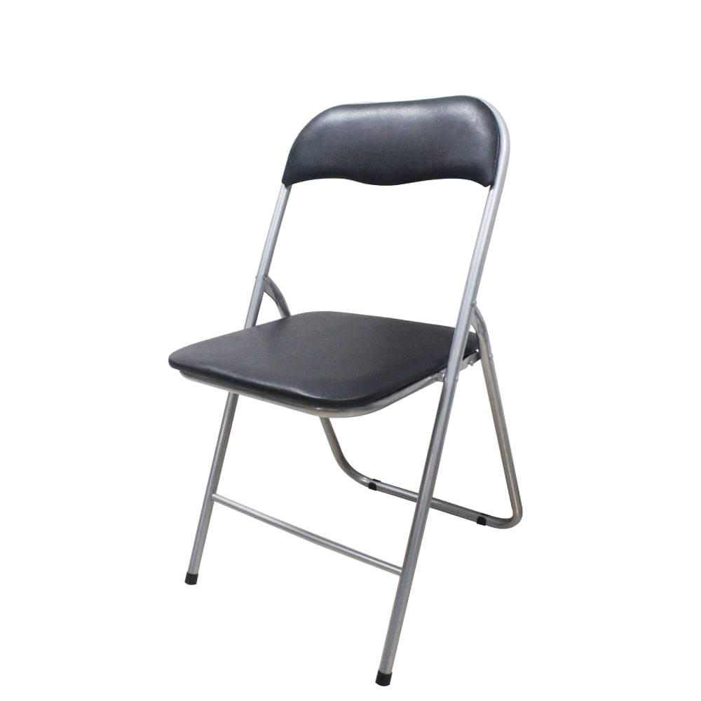 SILLA PLEGABLE NEGRA.